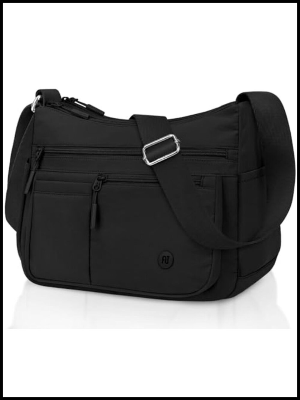 Nylon Crossbody Bag Lightweight Travel Purse Multi Pocket Shoulder Handbag